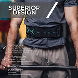 ▶ Cinturón de protección Lumbar para Levantamiento de Pesas, Soporte Lumbar, Ideal para Sentadillas, Peso Muerto, Zancadas, Cinturón Personalizable con Espacio para Parches, 3 Colores, 4 Tallas (M, Verde)