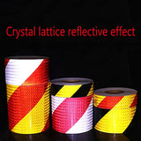 ▶ Cinta De Advertencia De Peligro Autoadhesiva Marca De Seguridad Cinta Reflectante Cinta De Barrera Antideslizante Vehículos Impermeables 15 CM × 50 M,Red & White