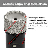 ▶ Juego de 6 brocas de diamante seco negro para granito, cerámica, mármol, piedra, materiales duros de vidrio (no para madera), vástago redondo de 3/16 pulgadas, 1/4 pulgadas, 5/16 pulgadas, 3/8 pulgadas, 1/2 pulgadas con estuche de almacenamiento