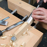 AmazonBasics Juego de 4 cinceles para madera, 1/2 pulgada a 1.25 pulgadas