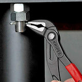▶ KNIPEX Cobra Es Tenaza para Bombas de Agua Extra Esbelta Atramentado Recubiertos de Plástico Antideslizante, 250 mm, color gris