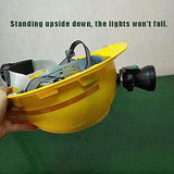 ▶ Casco para Faro, con Tiras Reflectantes Casco Protector Antideslumbrante Resistente a Los Olores Batería Recargable De 2600 MA Iluminación del Sitio Ingeniería Mineros Minas