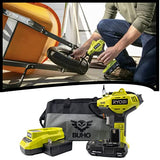 Ryobi P737D Portable Power Inflator with P118B Charger, 1.5 Ah Lithium-ion Battery and 15 Inch Buho Tool Bag