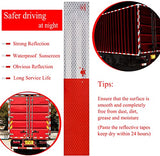 ▶ Cinta reflectante, cinta reflectante para remolques, cinta reflectante impermeable para exteriores, reflector de remolque, para caravanas, coches, camiones, remolques, barcos, señales de carretera (rojo/blanco), 5 cm x 30 cm, paquete de 30 unidades