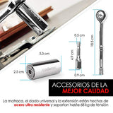 ▶ Redlemon Juego de Herramientas de Dado Hexagonal Universal, Matraca y Extensión, Ajustable a Tuercas y Tornillos de 1/4 Hasta 3/4 de Pulgada, Ideal para Reparaciones de Auto, Bicicleta y Hogar Multiusos
