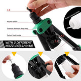 💢 Hilitchi Kit de pistola de remache manual de 262 piezas con 3 cabezales intercambiables (3 piezas nasales) y 260 remaches en 7 tamaños, herramienta de remache manual de dos manos resistente para plástico, metal, cuero, vehículo