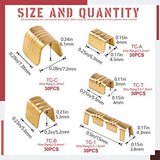 💢  Hilitchi 330 piezas de terminales de engarzado de alambre abierto sin aislamiento en forma de U (M3 M4 M5 M6 M8 M10, TC-1, TC-A, TC-B, TC-C, TC-T)