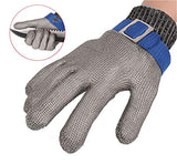 ThreeH Guantes de protección de seguridad Guantes de malla de acero inoxidable para cortar guantes de trabajo GL09 M(1 pieza)