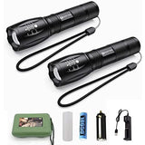 E T EASYTAO Linterna Led Recargable, Lámpara Militar XML-T6 Herramienta para Visión Nocturna Lámpara Linterna Portátil 1600 Lúmenes, Lámparas Tácticas con 5 Modos de Luz