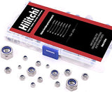 💢 Hilitchi - Kit de tuercas de acero inoxidable de 155 piezas, tamaño M3, M4, M5, M6, M8, M10 y M12, Lock Nuts