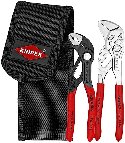▶ KNIPEX  Mini Pliers in Belt Pouch, Red, 2-Piece