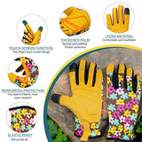 ▶ Guantes de jardinería para mujer, guantes de trabajo transpirables para patio/jardín con pantalla táctil para malezar, excavar, plantar