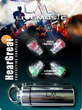 Tapones para los oídos LiveMus!c HearGreat - Tapones de alta fidelidad para oídos, músicos, conciertos, bateristas, percusiones, DJ, clubes, motociclistas - Reutilizables, cómodos, Protección 27 dB SNR, estuche mejorado de tubo más grande