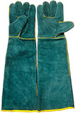 ▶ Guantes De Soldador Extralargos, Guantes De Soldar Resistentes Al Calor, Guanteletes De Cuero For Soldar, 60 Cm / 24 Pulgadas, Manoplas For Soldadores For Chimenea/Soldadura/Manejo De Animales