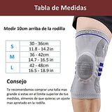 Rodilleras deportivas(PAR) de compresion con varillas laterales, almohadilla de gel, y vendas ajustables para mayor soporte, brindan alivio y soporte a rodillas, ideales para futbol, raquetball, atletismo, spinning, voleibol, y mas actividades deportivas