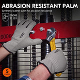 ▶ Guantes de jardinería  Trabajo de Cuero Artificial, Jardinería, Multifunción (5 Colores, Talla 7/S, AL8736)