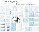 ▶ Botiquín de Primeros Auxilios compacto (228 piezas) diseñado para emergencias familiares. Estuche y bolsa de EVA impermeables, ideales para el coche, el hogar, el barco, la escuela, el camping, el senderismo
