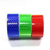 ▶ Autoadhesiva de seguridad cinta de advertencia de seguridad cinta de vidrio reflector cinta cinta adhesiva de señalización para coche/remolques/camión/Traffic/sitio de construcción (, Verde Claro, Azul, Verde), Rojo,azul,verde, 2.5cm