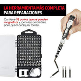 Redlemon Juego de Herramientas de Precisión (117 piezas) con Puntas Magnéticas y Extensión Flexible. Para Reparación de Celulares, PC, etc. Desarmador Philips, Torx, Pentalobe, Triwing, Allen y más