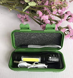 🔦 Linterna recargable EASYTAO Linterna LED Recargable Paquete de 2, Lampara Tactica con Luz de XPE+COB Flashlight Portátil, Lampara Led con 5 Modos de Luz