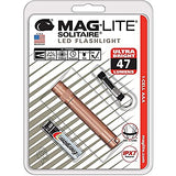 ▶ MAGLITE Solitaire - Linterna LED de oro rosa de 47 lúmenes con llavero, batería AAA, caja de: 1