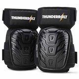 ▶ THUNDERBOLT Rodilleras para trabajo, construcción, pisos, jardinería, limpieza, con doble gel, cojín de espuma gruesa y correas antideslizantes ajustables