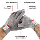 ▶ Guantes resistentes a cortes: protección de alto rendimiento de nivel 5, aptos para uso alimentario. Talla pequeña. ¡Incluye libro electrónico gratuito!