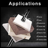 ▶ Juego de 10 brocas de mampostería para azulejos de vidrio de cerámica, ladrillo de madera, brocas de perforación de 1/8 a 1/2 pulgadas con mango triangular, punta de aleación de acero de tungsteno YG8 (negro)