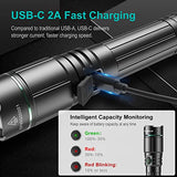 🔦 Linterna recargable Klarus EP9 Pro - Linterna LED con zoom, 1300 lúmenes, linterna recargable, USB C 2A de carga rápida, 4 modos + estroboscópico, IPX4 impermeable linterna de mano para el hogar, camping, al aire libre, emergencia