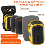 IPSXP Rodilleras para el trabajo, rodilleras profesionales con cojín de gel resistente y correas antideslizantes perfectas para proteger tus rodillas.