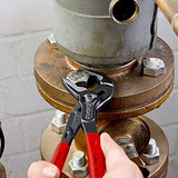 ▶ KNIPEX Cobra Es Tenaza para Bombas de Agua Extra Esbelta Atramentado Recubiertos de Plástico Antideslizante, 250 mm, color gris