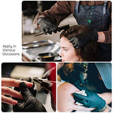 ▶ Guantes para colorear el cabello, guantes de goma negros gruesos de 12 pulgadas, sin polvo, 16 unidades, de látex, reutilizables, lavables, accesorios de tinte para el cabello, para salón, jardín, limpieza del hogar, tamaño mediano