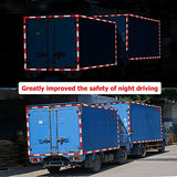 ▶ Cinta reflectante, cinta reflectante para remolques, cinta reflectante impermeable para exteriores, reflector de remolque, para caravanas, coches, camiones, remolques, barcos, señales de carretera (rojo/blanco), 5 cm x 30 cm, paquete de 30 unidades