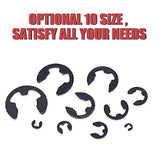 💢 Hilitchi 300-Pcs Alloy Steel E-Clip Circlip External Retaining Ring Assortment Set - 1.5mm to 10mm
