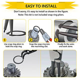 ▶ IEAWISL Surtido de anillos a presión, anillo de retención de acero de aleación, 325 piezas, 15 tamaños, kit de surtido de anillos de retención externos, juego de anillos de retención para ejes, ejes y otras piezas móviles