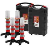 ▶ Twinkle Star - Kit de bengalas de emergencia LED estroboscópicas de seguridad para carretera con base magnética, soporte desmontable, caja de almacenamiento sólida (juego de 4)