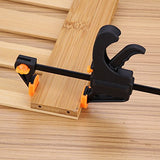 Herramientas Carpintería  F-Bar Abrazadera Carpintería F Abrazadera 4 Pulgadas Barra de Madera Carpintero Herramienta Agarre Ratchet Quick Squeeze Carpintería DIY Kit de Herramientas de Mano 4 Unids