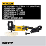 DEWALT Pulidora Lijadora Angular de 7-9 Pulgadas (180mm - 230mm) 1250W Velocidad Variable DWP849X