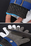 ▶ Guantes de Trabajo Anticorte  resistentes al corte de acero inoxidable Guantes de alambre 316L Nivel 5 de protección Para Cocina Carnicero GL09 S(1 pieza)