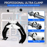 ▶ Abrazadera de tubo, 2 a 6 pulgadas, herramienta de alineación de tubería de acero con diseño ligero, abrazadera ultra de alta resistencia con tornillos de acción rápida, color negro