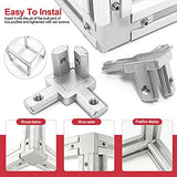 Hilitchi Juego de 230 conectores de perfil de aluminio que incluye soporte de esquina, soporte de esquina de extremo de 3 vías, tuerca de ranura en T, tornillo de tornillo de botón con brida para perfil de extrusión de aluminio de la serie 2020