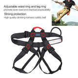 ▶ Arnés de Seguridad, Arneses de Seguridad para la Detención de Caídas, Cinturón de Seguridad Medio Cuerpo para Escalada en Roca Rappel Trabajo Aéreo Cinturón de Seguridad(Negro)