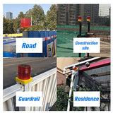 Zitainn Luces de Advertencia solares 8pcs Leds Luz roja Lámparas de Advertencia con energía Solar Lámpara de obstrucción/Luz de baliza/Luces de Advertencia de tráfico/Luz de Advertencia de grúa de