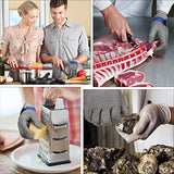 TCCFCCT Guante resistente a los cortes, guante de malla de metal de alambre de acero inoxidable nivel 9, guante de carnicero anticortes para cocina, guante de trabajo de seguridad para cortar carne, rebanar pescado, pelar ostras, grado alimenticio, XXL