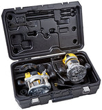 ROUTERS DEWALT DW618PK Juego de Fresadora y Rebajadora de Velocidad Variable y Base Fija, 12 A, 1 1/4 Hp