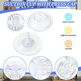 ▶ 12 piezas de ventosa de tuerca de tornillo totalmente transparente fuerte de 1.78 pulgadas, ventosa transparente de ajuste de mano con tuerca de presión, ventosa, gancho de tuerca de tornillo, ventosa de vidrio para mesa para el hogar