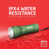 Eveready Luz táctica, 300 lúmenes, IPX4, Resistente al Agua, Linterna LED de Metal Duradero, Linterna de Metal Interior y Exterior, compacto, verde militar