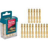 ▶ MAKITA Juego de Brocas de 5 cm, 15  Impact Gold #2 Phillips