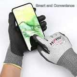 Guantes resistentes a los cortes nivel A6 a prueba de cortes guantes de trabajo Smart Touch grandes 1 par