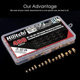 💢 Hilitchi - Kit de inserción de latón moleteado hembra para insertar piezas o encajar en agujeros para impresiones 3D y más proyectos, Kit surtido de 460 piezas.